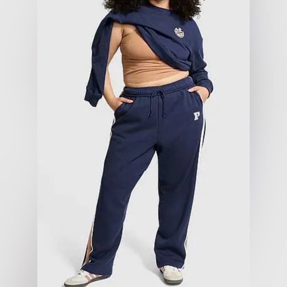NWT PINK VS Ivy Fleece Straight Leg Sweatpants